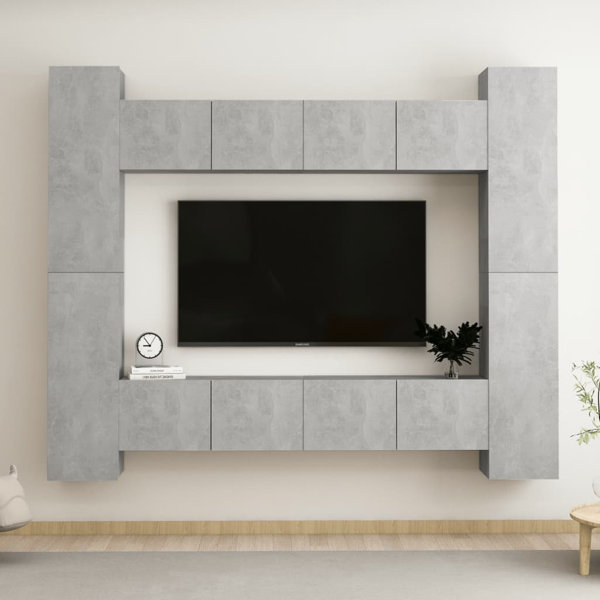 Ebern Designs TV Stand Set TV Console Sideboard Home TV Unit 8 Piece Engineered Wood Wayfair.co.uk